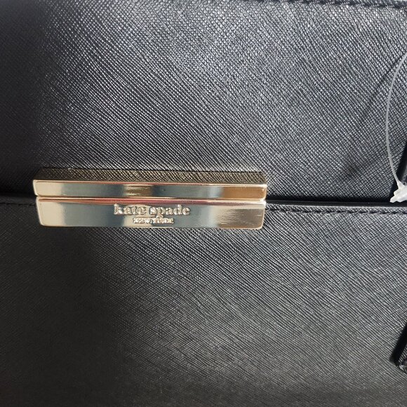 NWT KATE SPADE-MAIDEN WAY-Tote Bag-100% Leather-Saffiano-Black $398 Retail - Picture 3 of 16